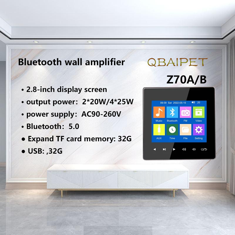 Audio Music System For Home - Amplifier Dinding Bluetooth rumah, sistem kontrol
