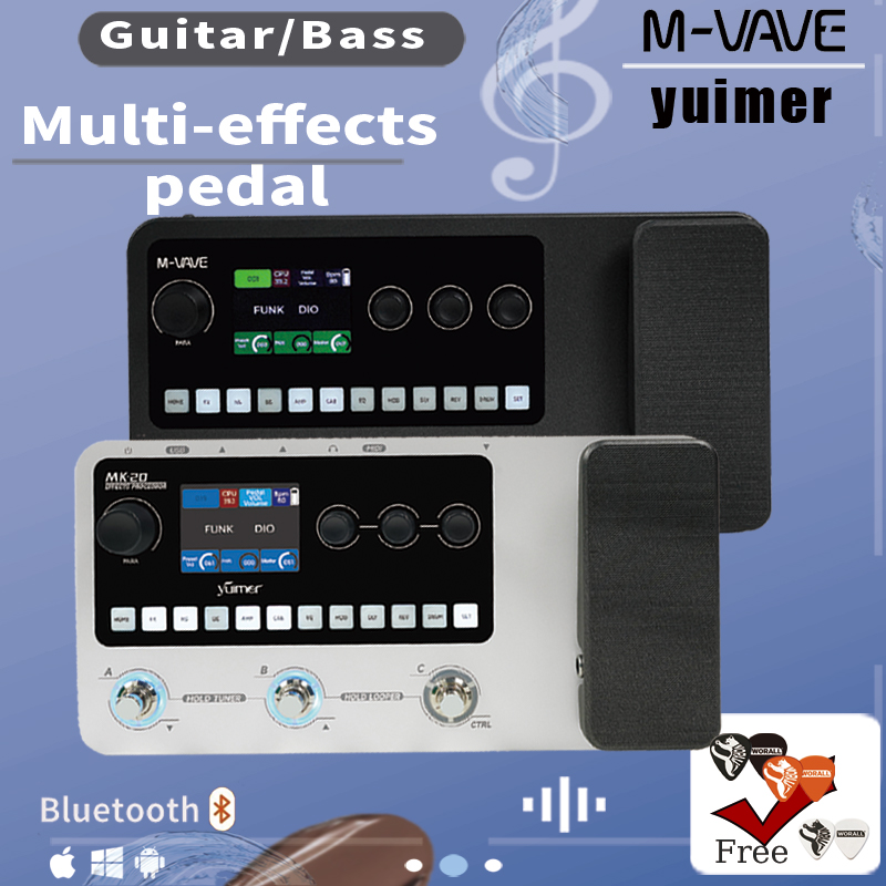 Looper Pedal Guitar - M-VAVE/Yuimer MK-20 Pedal Multi-Efek Gitar/Bass –