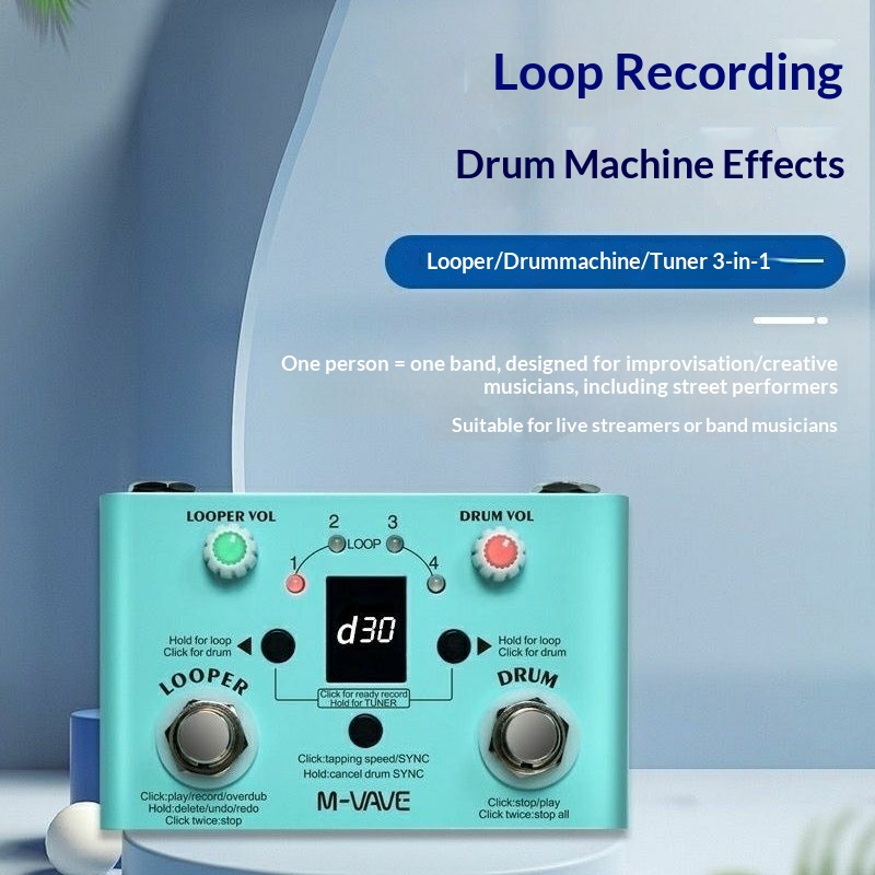 Looper Pedal Guitar - M Vave Looper Drum Tuner Pedal
