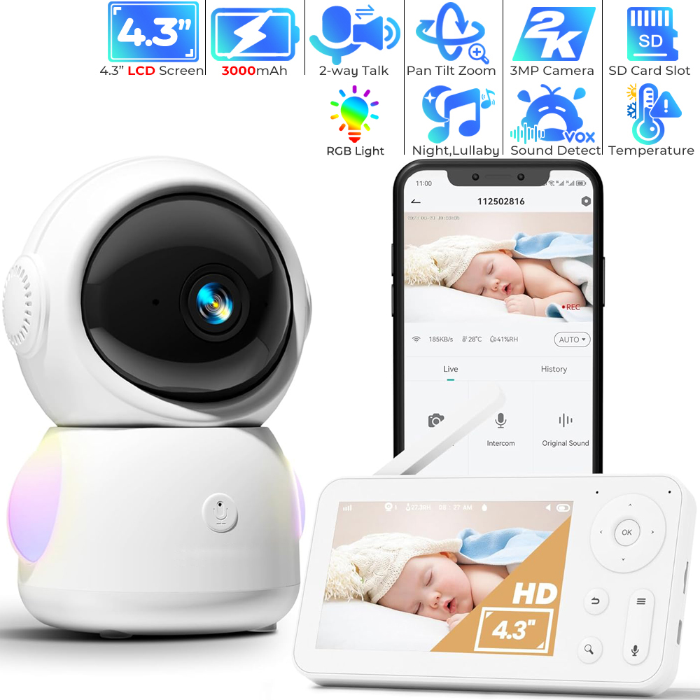 Audio Music Google - Monitor bayi WiFi dengan kontrol aplikasi,