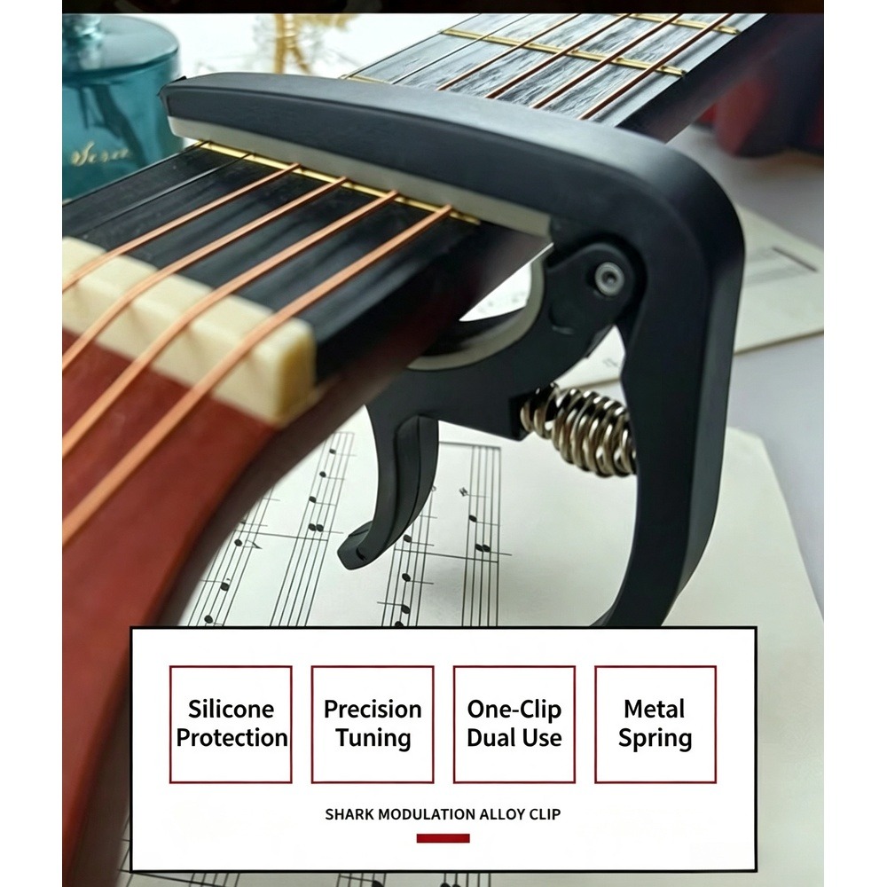 Guitar Capo Clip - Capo Gitar 2 in 1 dengan