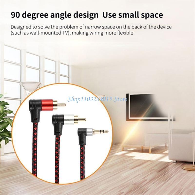 Audio And Music Splitter - R6FF 90 ° Kabel RCA 3.5Mm