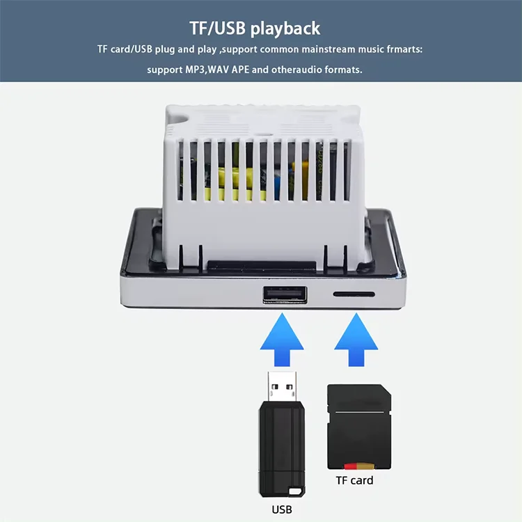 Amplifier Dinding Bluetooth ru - Audio Music System For Home ulasan dan harga