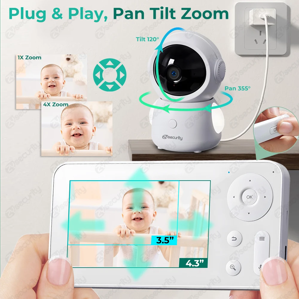2K Monitor Bayi WiFi dengan La - Audio Music Google ulasan dan harga