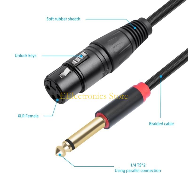 B03C Female 3Pin Ke 6.35Mm 1/4 - Audio And Music Splitter ulasan dan harga