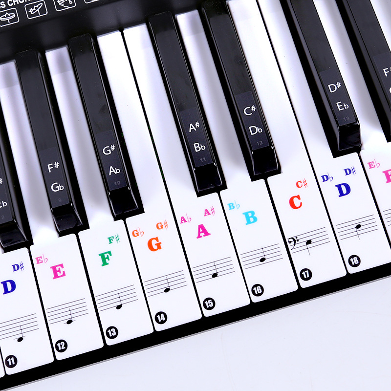 Stiker Keyboard Piano Transpar - Keyboard Piano 61 Key ulasan dan harga
