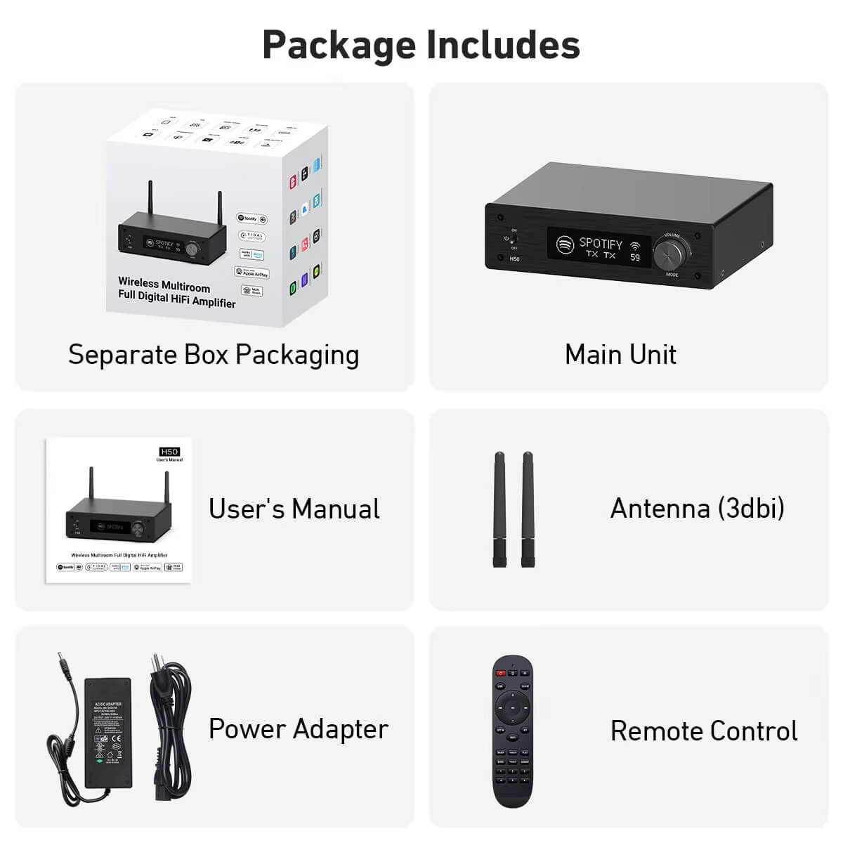 Receiver Musik 50Wx2 Wireless  - Audio Music Google ulasan dan harga