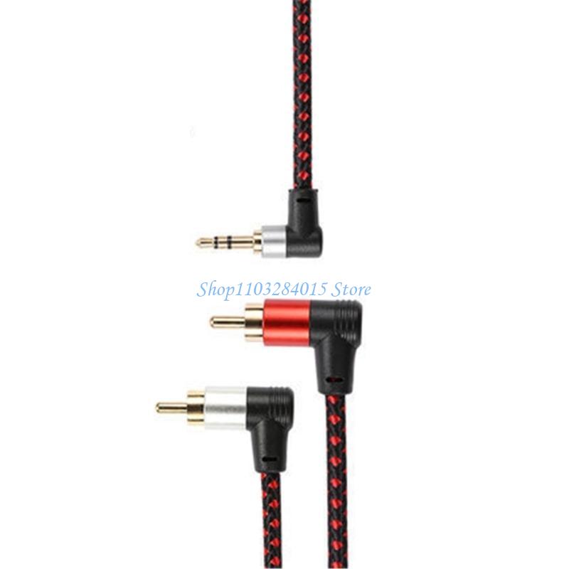 R6FF 90 ° Kabel RCA 3.5Mm Ke 2 - Audio And Music Splitter ulasan dan harga