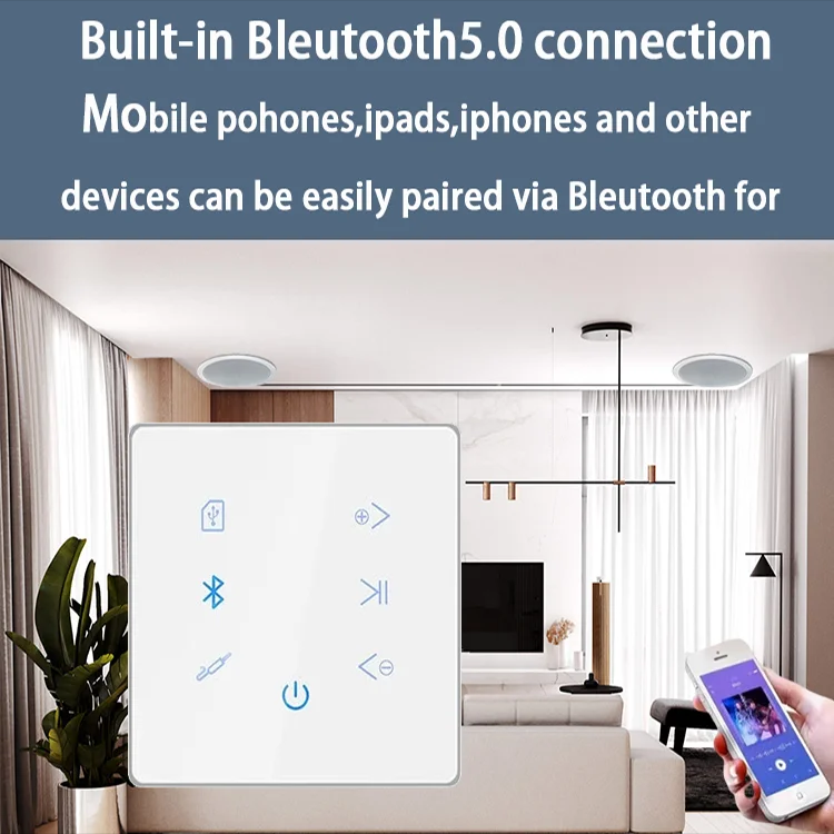 Amplifier Dinding Bluetooth, p - Audio Music System For Home ulasan dan harga