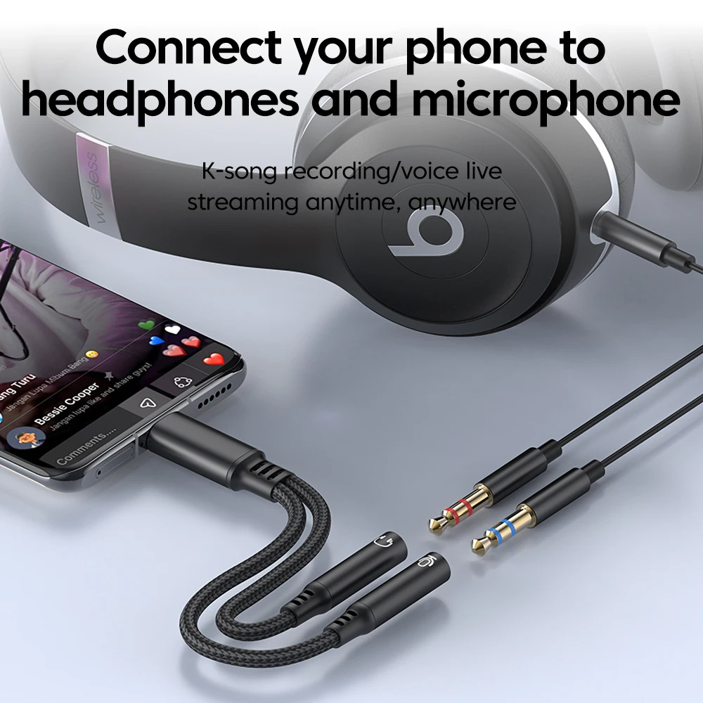 Kabel Audio Jack Jantan Ke 3.5 - Audio And Music Splitter ulasan dan harga
