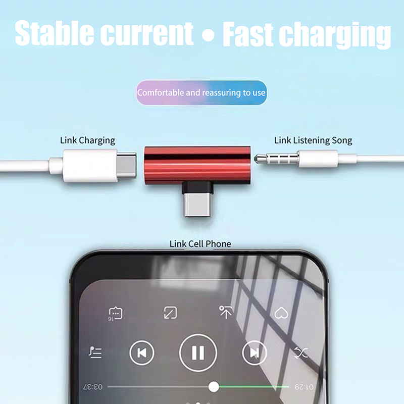 Adaptor Logam USB Tipe-C Ke 3. - Audio And Music Splitter ulasan dan harga
